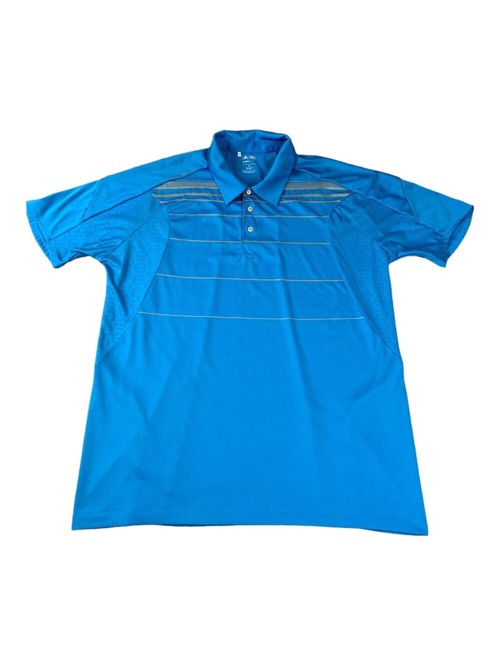 Adidas Golf Men's Polo Shirt ClimaCool, Blue Striped, Moisture Wicking, Size XL